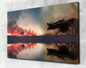 Dragon War Canvas Print: Game of Throne Movie Wall Art
