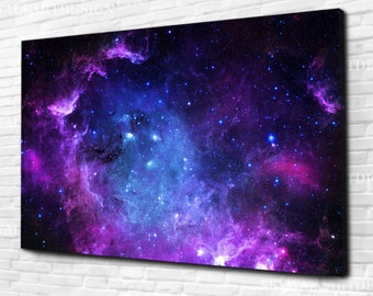 Nebula Galaxy canvas muurkunst: schilderij kosmische sterrenhemel