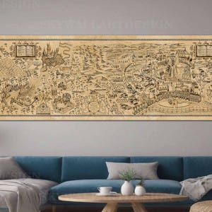 Harry World Map Art, Harry World Map, kaart digitaal bestand, magische wereldkunst, beste filmkaart, wereldkaartposter, fantasiekaart, wereldkaart afgedrukt