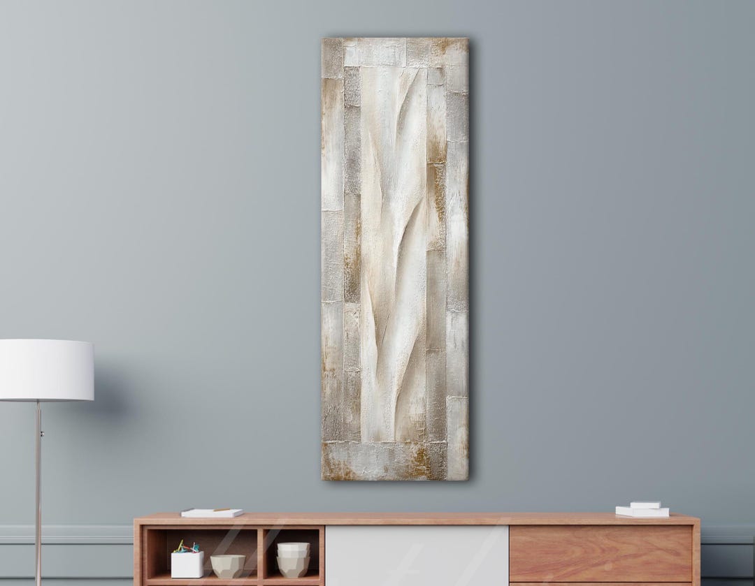 Beige Abstract Textured Canvas Art, Modern Minimalist 3D Painting - Etsy