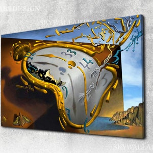 Salvador Dali Print, Pamięć trwałości, Sztuka Salvadora Dali, Trwałość pamięci, Roztapiający się zegar, Dzieła sztuki Dalego, Znani artyści Prints, Prezenty