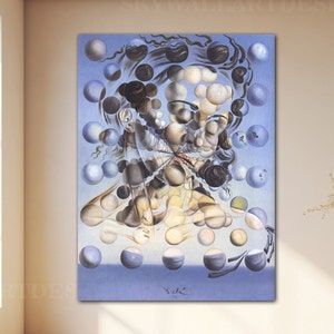 Salvador Dali Canvas, Salvador Dali Wall Decor, Dali Poster, Surrealism Art, Fine Art, Salvador Dali Galatea of the Spheres,Art Reproduction