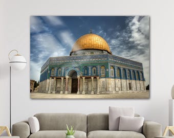 Al-Aqsa-Moschee gehärtetes Glas Kunst: Islamisches Wohndekor