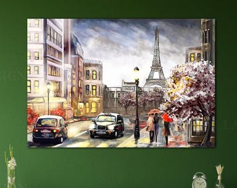 Paris Eiffel Tower Tempered Glass Wall Art: Romantic Cityscape Home Decor