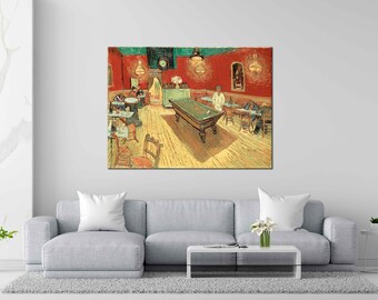 Van Gogh "The Night Cafe" Framed Canvas Print: Vintage Art Decor
