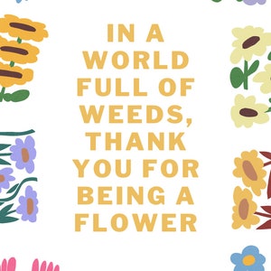 Flower Appreciation Tag | Gift Tag | Thank You Tag | Flowers Seeds | Printable Appreciation Tag for Teachers, Co-workers, Employees, Boss