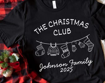 Custom Matching Family Christmas Shirt, personalized Holiday Group tshirt, Christmas tee cousin crew top, Festive photo t shirt Xmas apparel