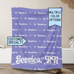 Blanket Personalized Nurse Gift for Nurse Graduation Gift Blanket Custom Nurse birthday Gift Registered Nurse RN New Grad Nurse gift blanket