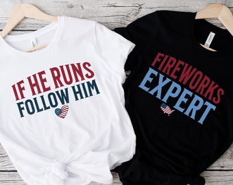 July 4th Couples Shirts 4th of July Shirt Women Men Independence Day Shirt for Women Couples tshirt women trendy American Flag shirt tee