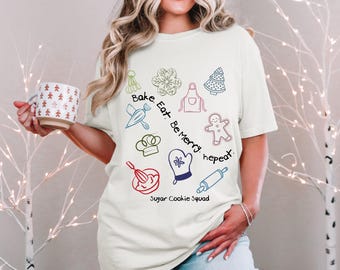 Christmas Cookie Crew Shirt, Gingerbread Baking T-Shirt, Christmas Baker Crew Tee, Holiday Cookie Exchange Shirt, xmas Baking Group Top