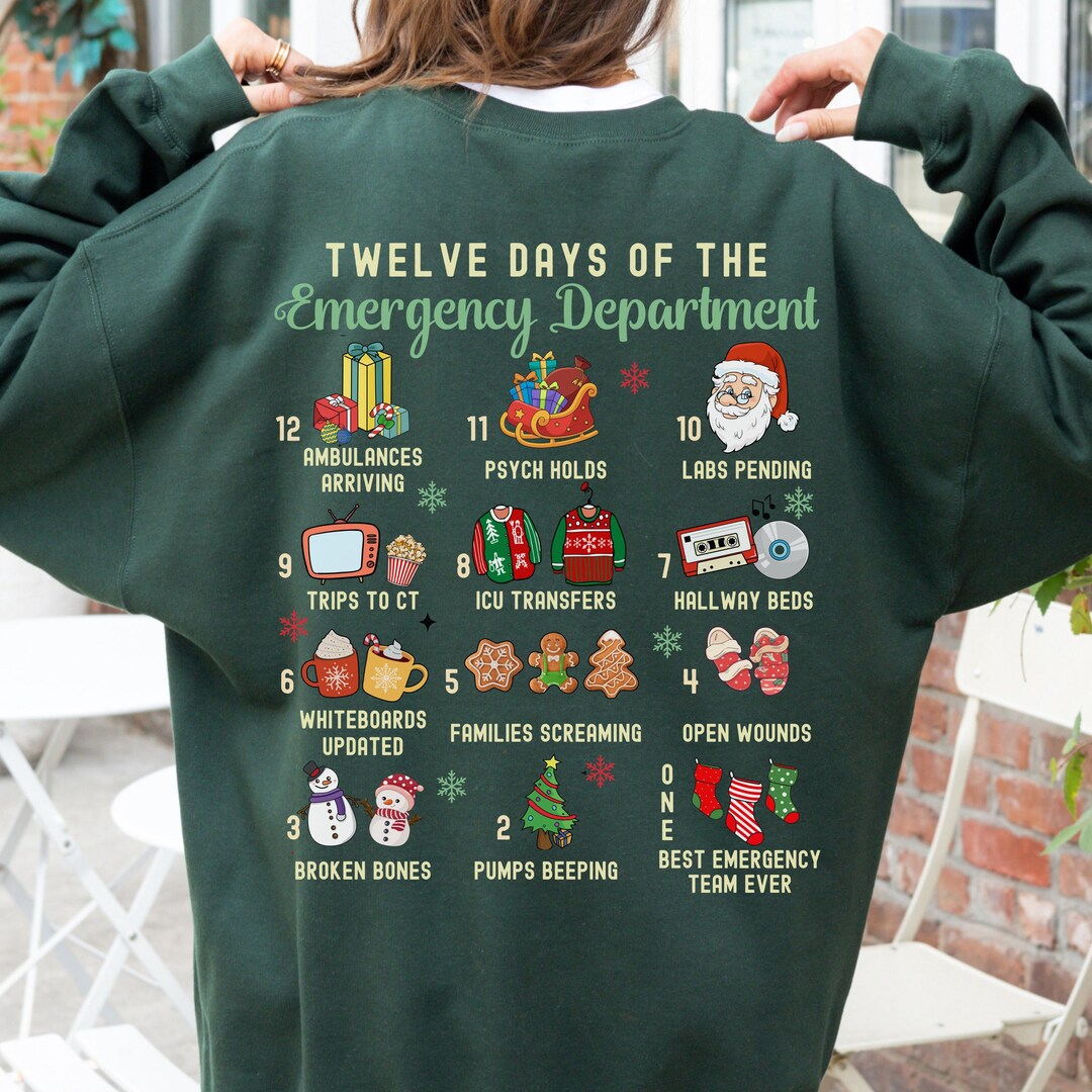 Christmas Emergency Nurse Sweatshirt Holiday Nurse Sweat Shirt Gift for ...