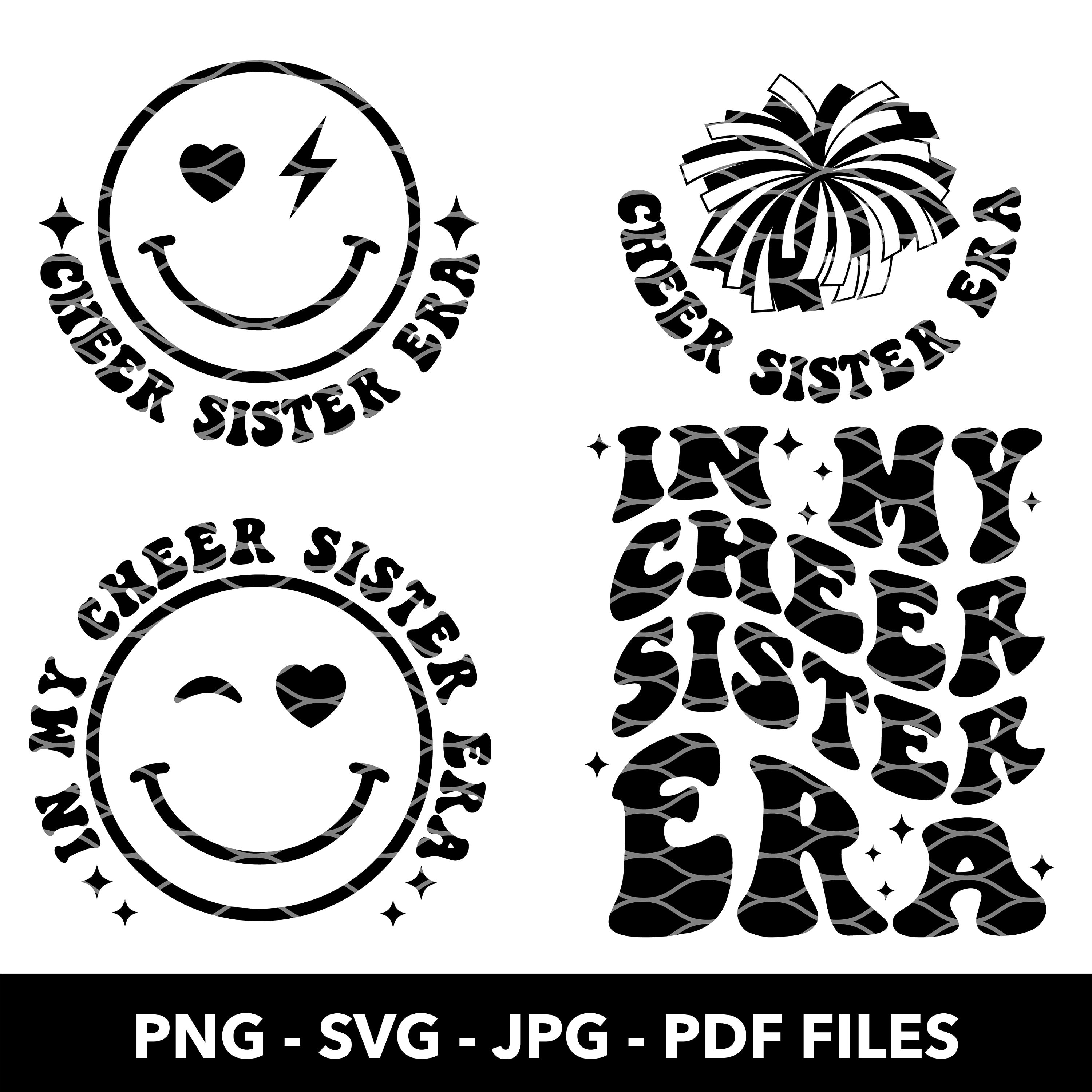 In My Cheer Sister Era SVG PNG, Cheer Sister Svg, Cheerleading Svg