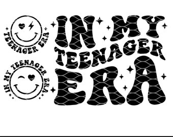 In My Teenager Era SVG PNG, Teenager Era SVG, 13th Birthday Svg, Official Teenager Svg, 13 Years Old Girl Svg, 13th Birthday Version Svg Png