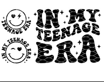 In My Teenage Era SVG PNG, Teenage Era SVG, 13th Birthday Svg, Official Teenager Svg, 13 Years Old Girl Svg, Thirteenth Bday Version Svg Png