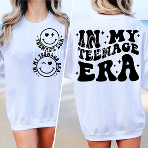 In My Teenage Era SVG PNG, Teenage Era SVG, 13th Birthday Svg, Official Teenager Svg, 13 Years Old Girl Svg, Thirteenth Bday Version Svg Png