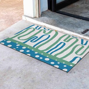 Personalized Abstract Snowfield Doormat: Anti-Skid PVC Coil Mat Indoor and Outdoor Entrance Rug