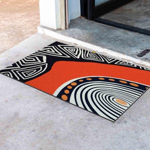 Personalized Abstract Geometric Doormat: Anti-Skid PVC Coil Mat