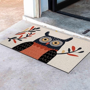 Personalized Owl Doormat: Anti-Skid PVC Entrance Rug