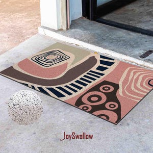 Personalized Door Mat, Abstract Architecture Doormat, PVC Coil Mat, Geometric Indoor Rug, Anti-Skid Mat, Entrance Rug Outdoor, Entryway Rug