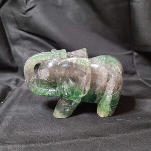 Fluorite Elephant, Trunk Up