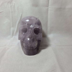 Amethyst Skull with Rainbows