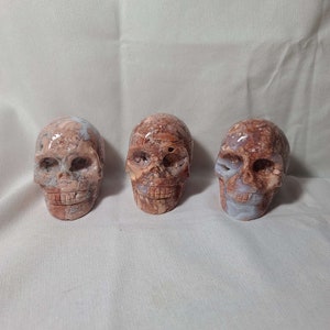 Cotton Candy Agate Skull