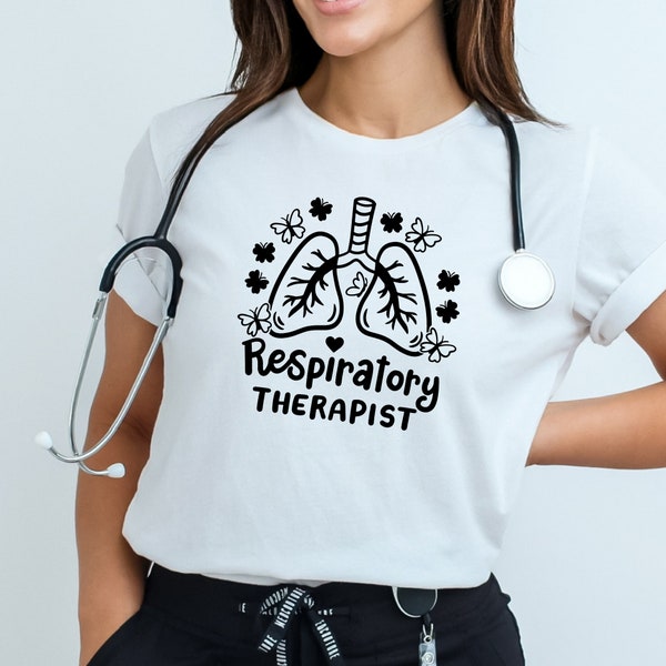 T Shirt For Respiratory Therapist Graduation Gift For RT Matching Shirt For Hospital Worker Shirts With Lung Respiratory Care Shirt For Work