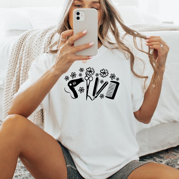 T Shirt For Hair Stylist Gift For Hair Dresser Cute Salon Apparel Tee Shirt For Work Funny Hairapist Design For Haircutting Enthusiast