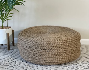 Boho Style Ottoman Macrame Footrest For Living Room Small Pouf For Rocking Chair Bohemian Decor House Warming Gift Birthday Present For Her