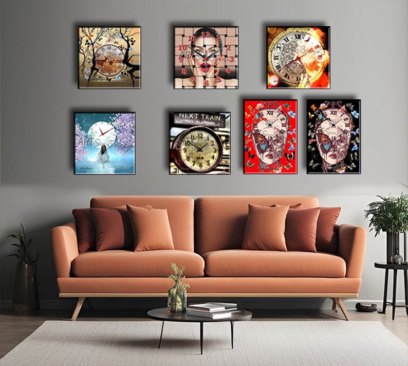 EYES CLOCK Artistic Wall Clock, Diy Clocks, Housewarming Gifts, Housewarming Office Gift, Wall