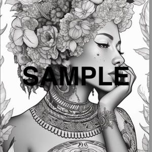Coloring Pages PDF of African Women 3rd edition,Printable Adult Kids Coloring Book, Fun Relaxing Art Activity for All Ages, Instant Download