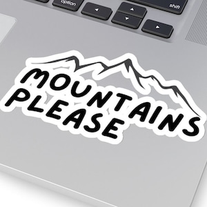 Water Bottle Sticker, Laptop Decal, Mountain Sticker, Adventurer Gift Ideas, Mountain Bottle Sticker, Wanderlust Outdoorsy Cute Sticker