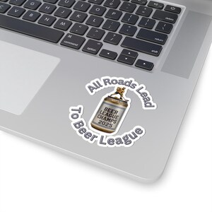 Beer League Hockey Player Kiss-Cut Stickers, Weekend Warrior Waterbottle Sticker, Laptop Decal