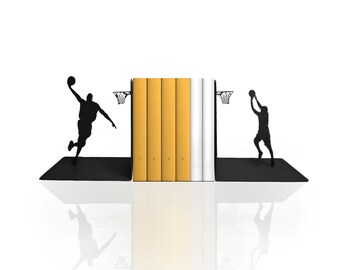 Basketball Bookends, sports tabletop accessories, book holders, bookends, book supports, gifts for kids, bookshelf accessories