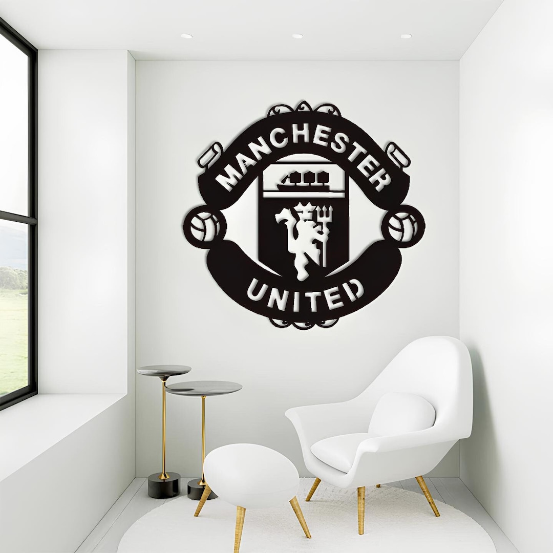 Manchester United Wall Decor Decorative Man Utd Wall Art Etsy
