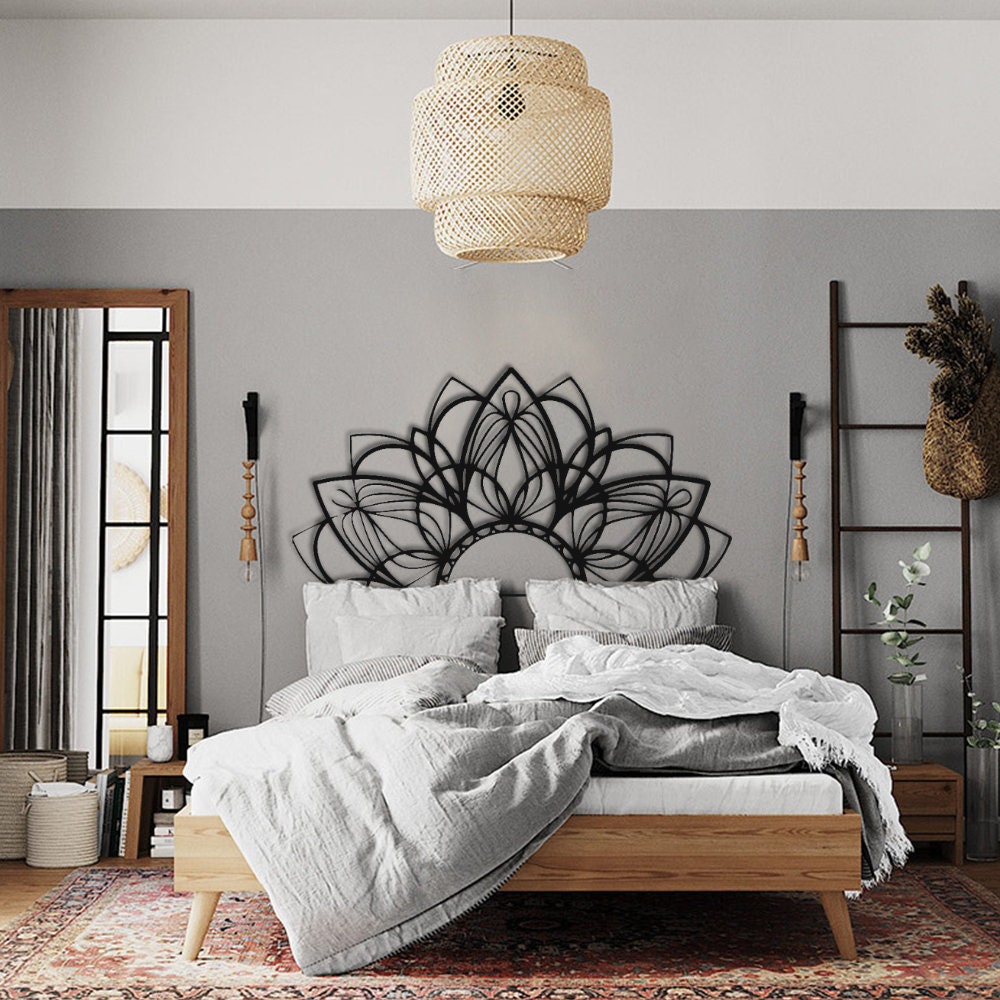 Vintage Headboard, Decorative Mandala Patterns Headboards, Over Bed ...