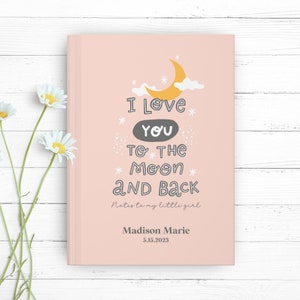 Custom Baby Girl Journal | First Years Baby Gift | Baby Milestones Book | Pregnancy Diary | Personalized Gifts for Moms and Daughters