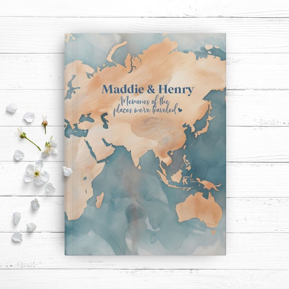 Places Traveled Couples Book, Traveller Diary, Couples Journal