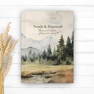 Couple's Travel Journal, Places Traveled Couples Book, Traveller Diary, Couples Journal, Personalized Gifts for Couples Who Love to Travel