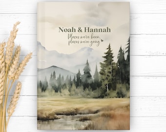 Couple's Travel Journal, Places Traveled Couples Book, Traveller Diary, Couples Journal, Personalized Gifts for Couples Who Love to Travel