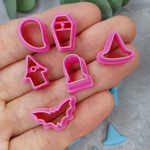 Set Halloween Polymer Clay Mini Cutter, Halloween mini clay cutter, Halloween spooky clay mini cutter, Fall clay cutter