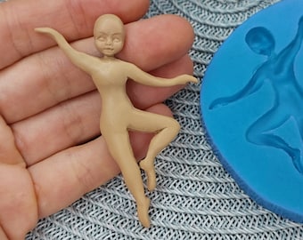 Кукла Балерина Силиконовая FORM: глина, смола, шоколад (7,5х4 см)