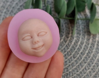 Molde Silicona Cara Muñeca Bebé - Para Repostería, Jabones, Chocolate, DIY