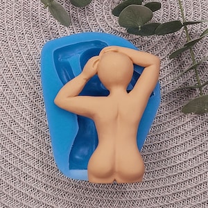 Silicone mold of Doll/ Girl size 8,5х6,5 cm/ 3,1х2,6 inch Silicone mold of woman, Body silicone mould, Body woman silicone mold
