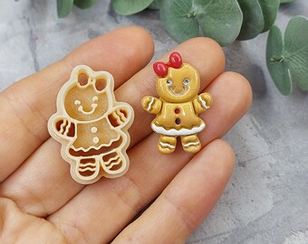 Gingerbread Lady Clay Cutter, Christmas  clay cutter, Christmas clay cutter, Winter clay cutter, Holiday polymer clay cutter