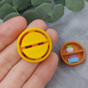 Bookshelf Cutter, Circle Bookhelf clay cutter, Shaped polymer clay cutter