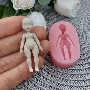 Silicone mold doll mini
