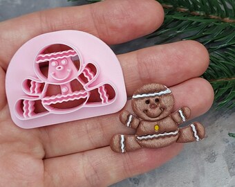 Gingerbread Man Cutter | Polymer Clay Christmas Cutter | Christmas Clay Cutter | Clay Cutter | Holiday Clay Cutter