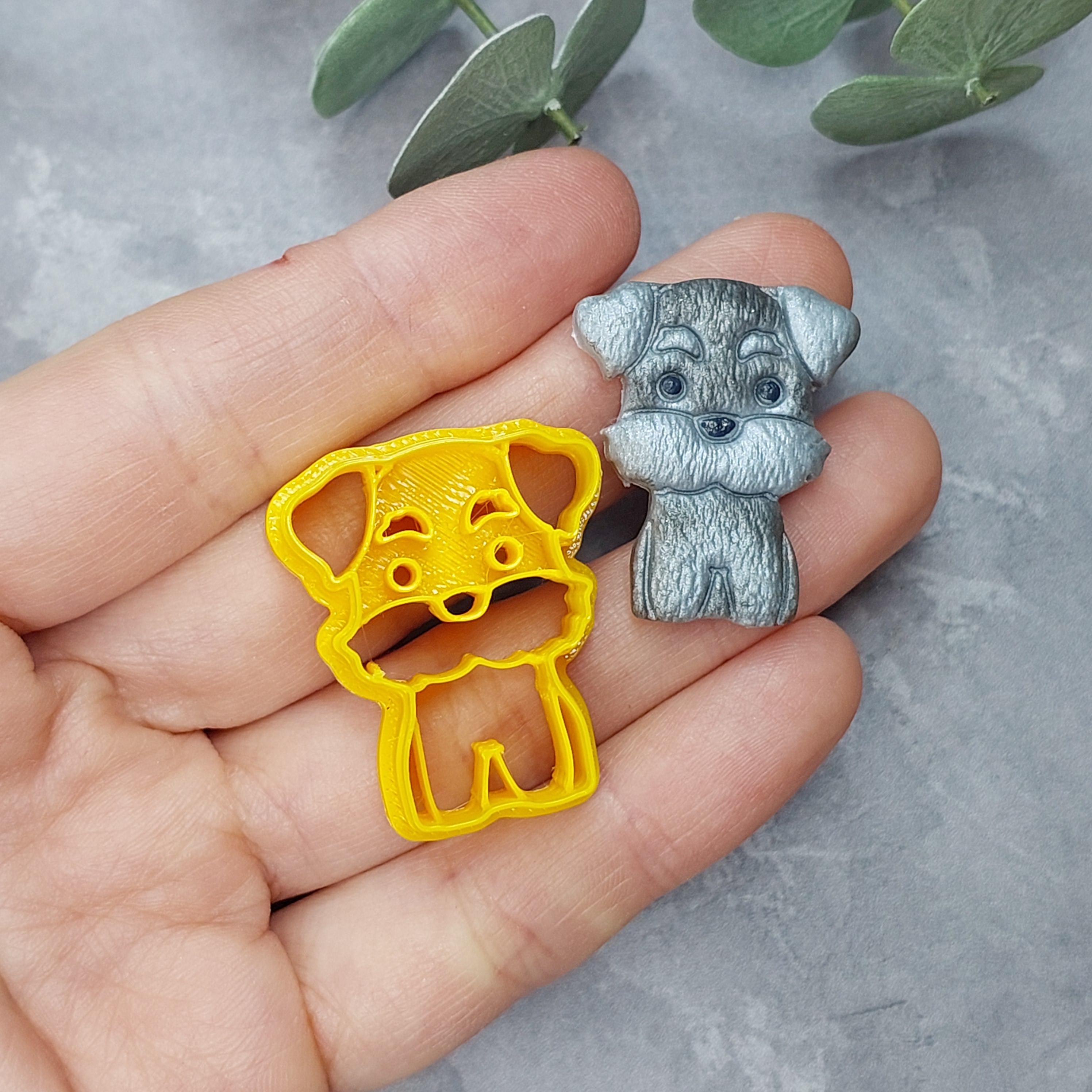 シュナウザー犬用粘土カッター：3Dプリントポリマー粘土ツール - Etsy 日本