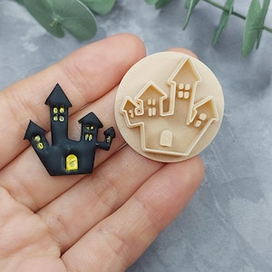 Halloween house Polymer Clay Cutter, House polymer clay cutter, Halloween spooky house clay cutter, Halloween clay cutter, Fall clay cutter
